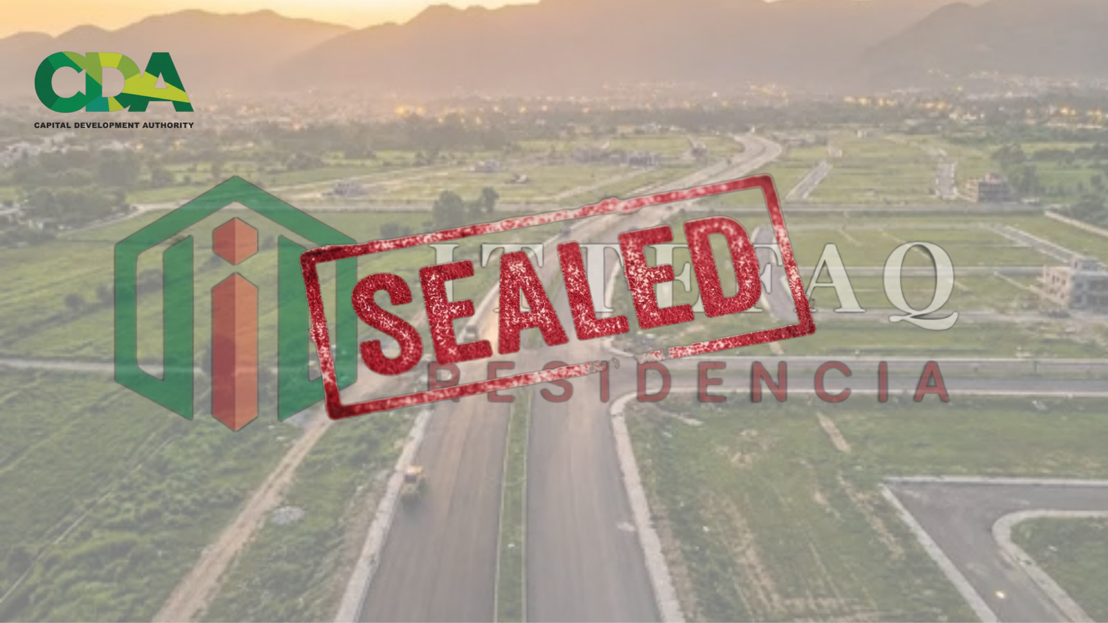 CDA officials seal offices of a private housing scheme in Zone IV Islamabad