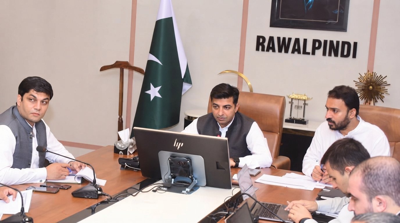 Rawalpindi Deputy Commissioner chairs a meeting on new rules for three-day NOC decisions and business inspections.